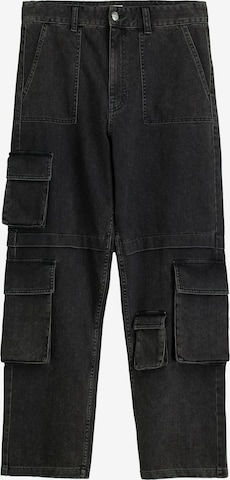 Jeans cargo di Bershka in nero: frontale