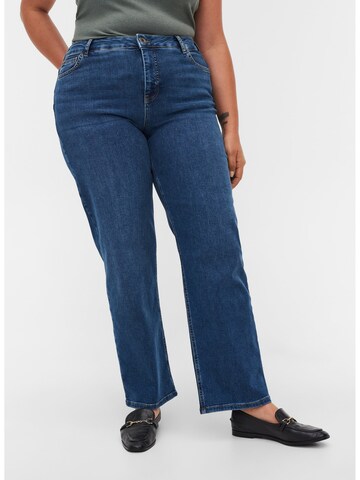 Zizzi Regular Jeans 'GEMMA' in Blauw: voorkant