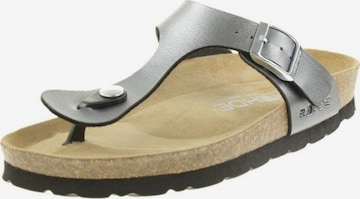 ROHDE T-Bar Sandals in Silver: front