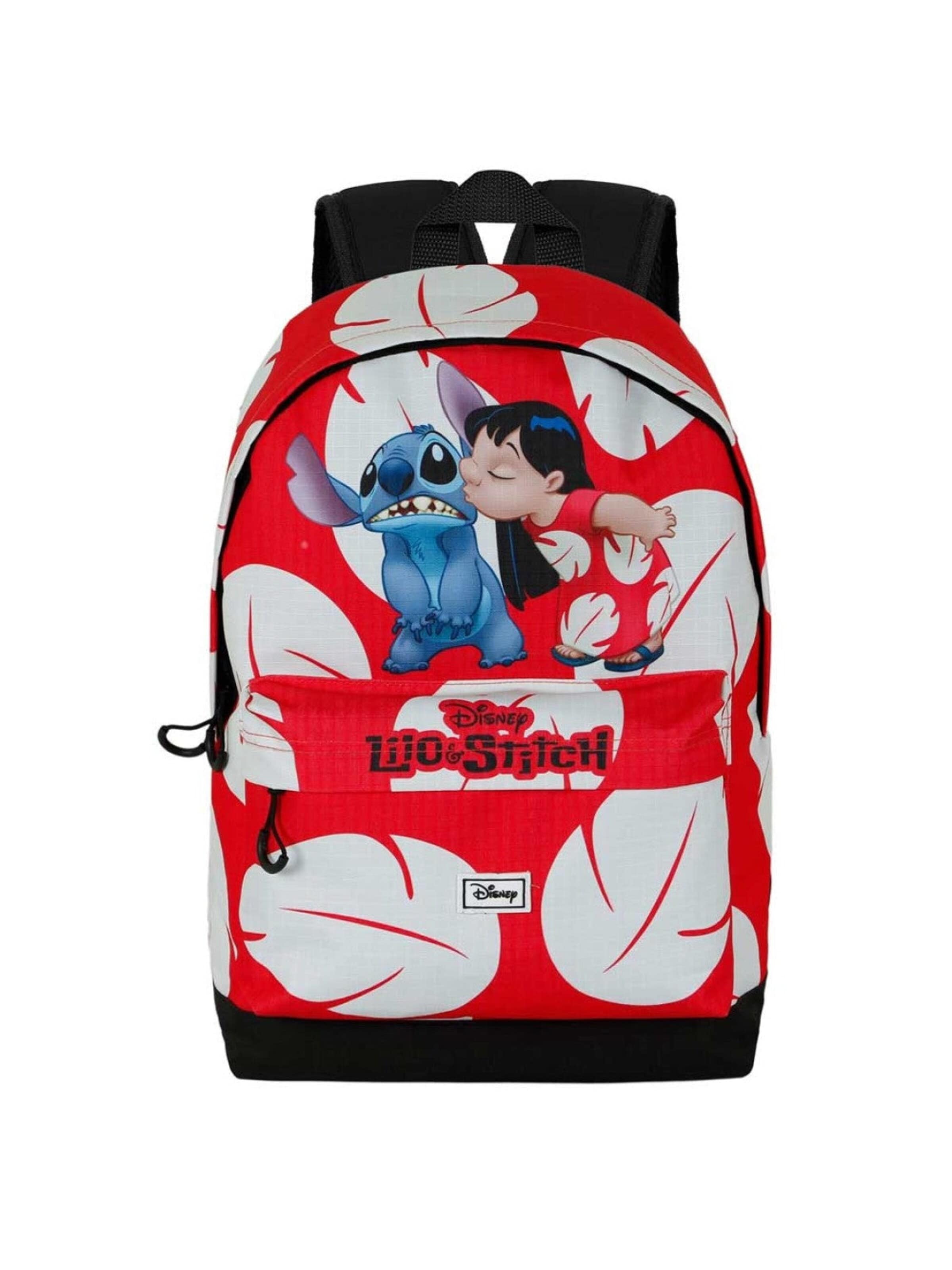 Sac à dos 'Disney Lilo en Stitch Rugzak 2 Vakken Premium Quality Hoogte 44cm' Disney Lilo & Stitch en rouge : devant