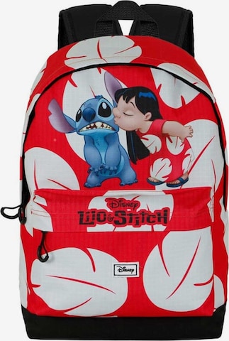 Disney Lilo & Stitch Rugzak 'Disney Lilo en Stitch Rugzak 2 Vakken Premium Quality Hoogte 44cm' in Rood: voorkant