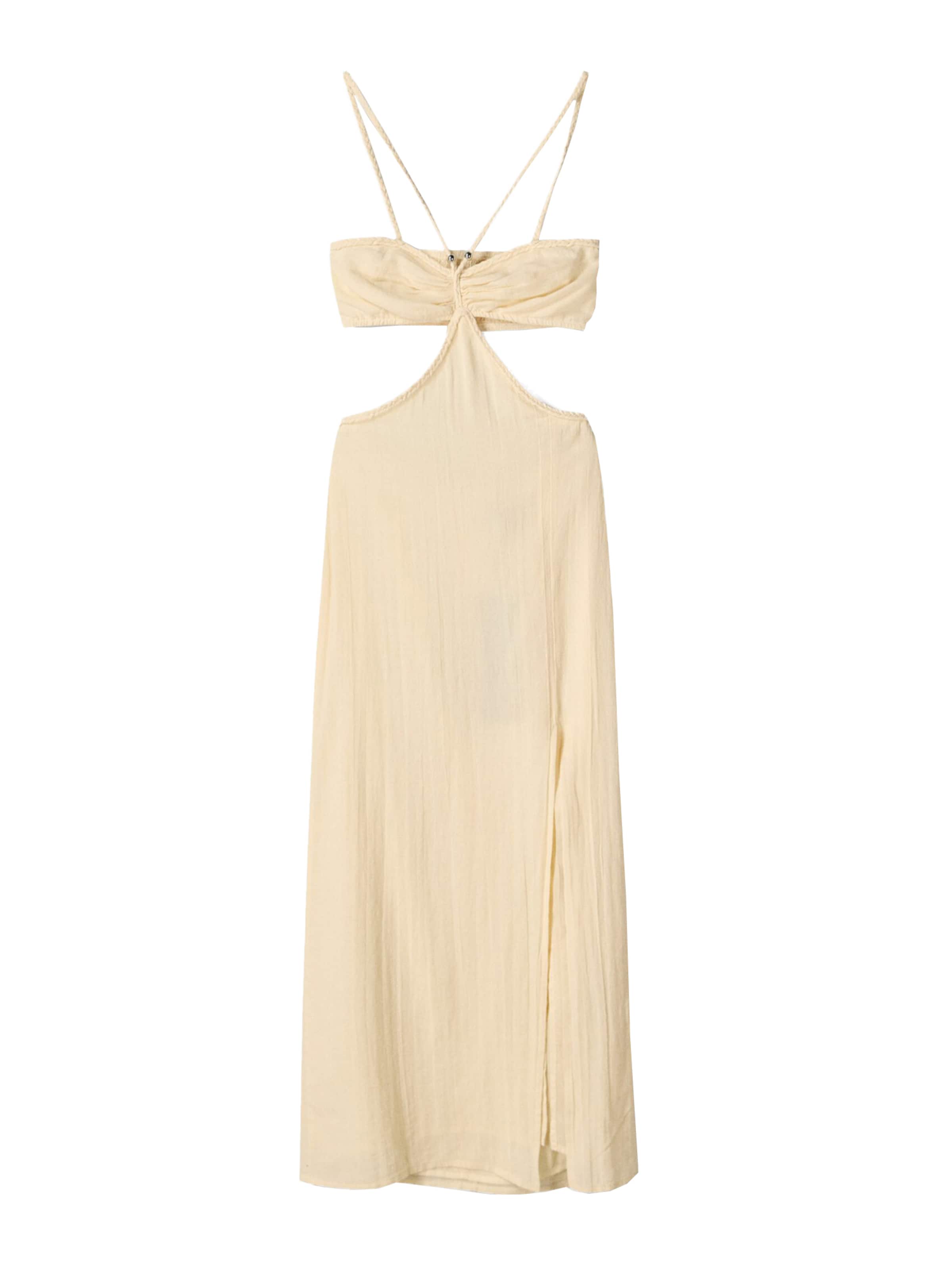 BershkaHaljina - bež boja: prednji dio