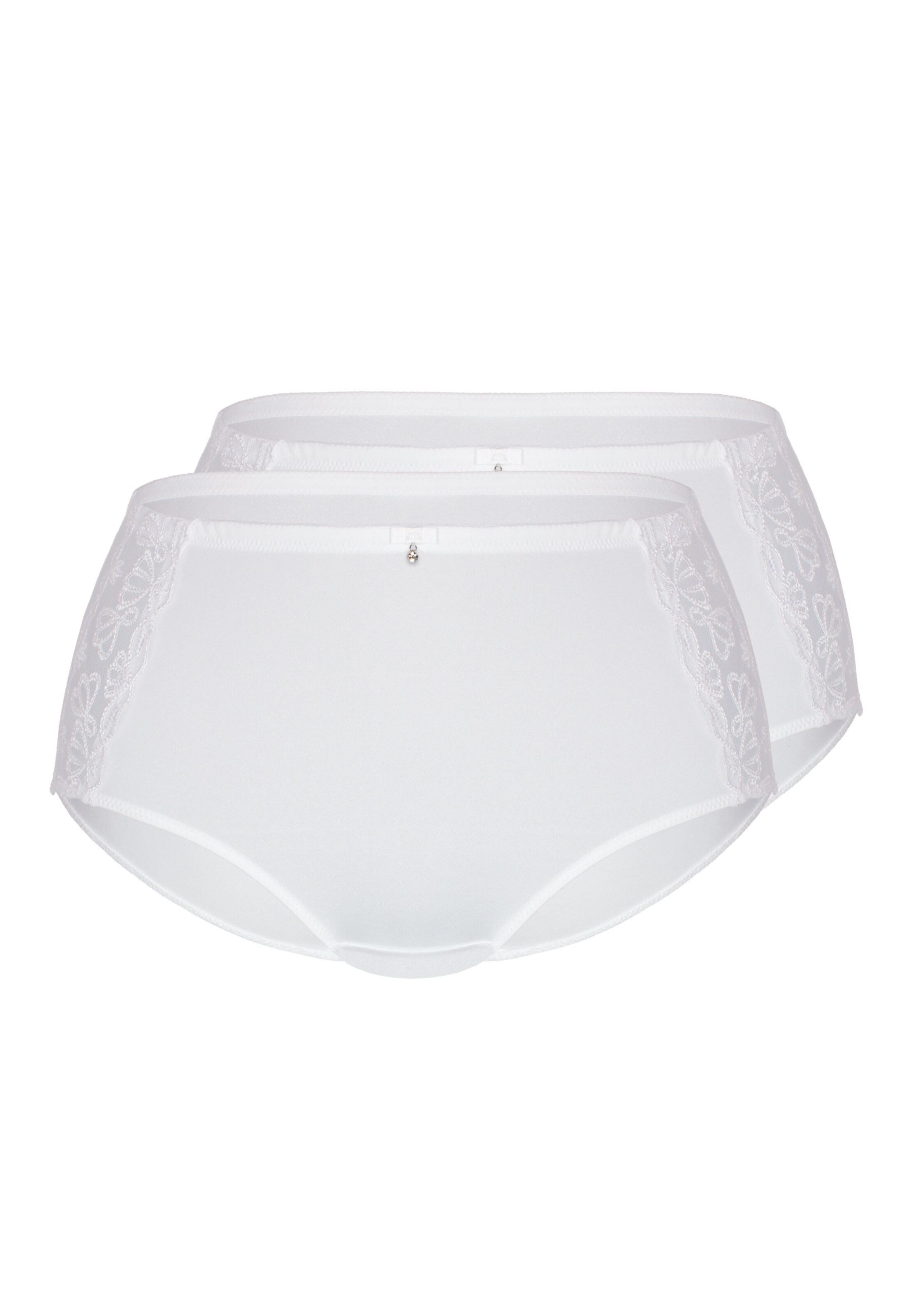 Slip 'FAMOUS EMBROIDERY' sassa en blanc : devant