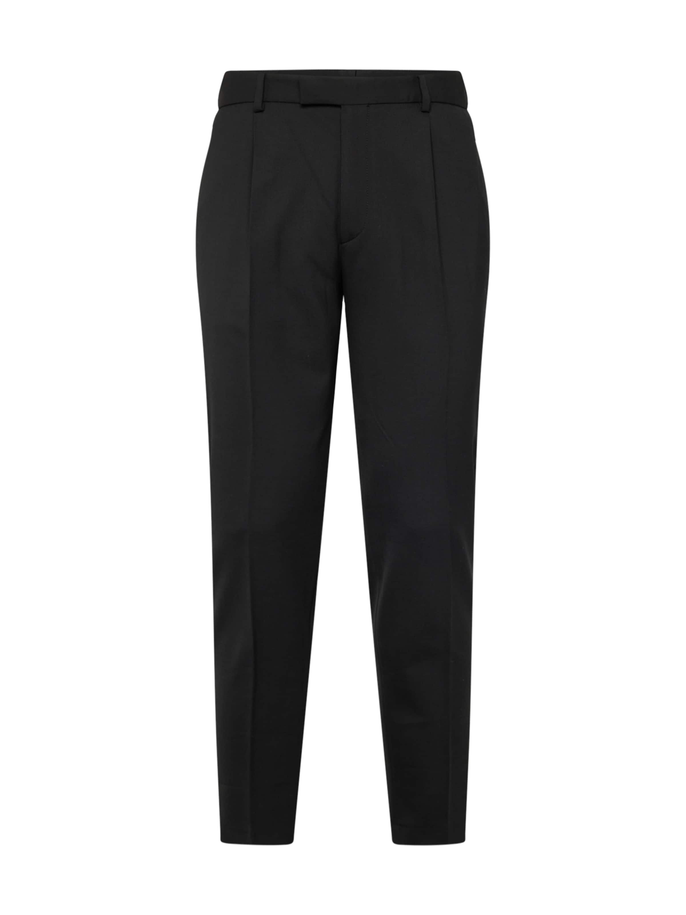 JOOP! Slim fit Pleat-Front Pants 'Bird' in Black: front