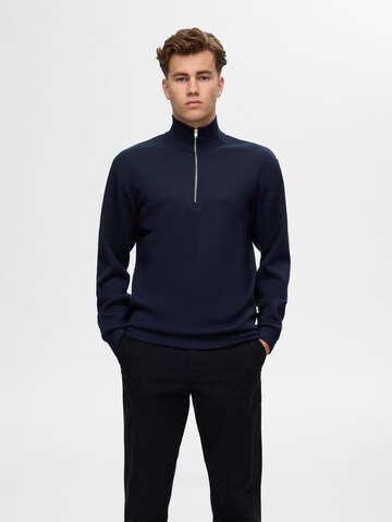 SELECTED HOMME Свитшот в Синий: спереди