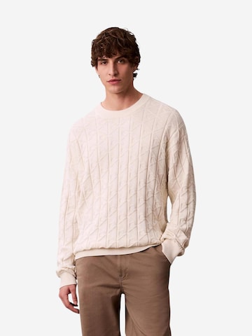 Calvin Klein Jeans Trui 'LV04RE301G' in Beige: voorkant