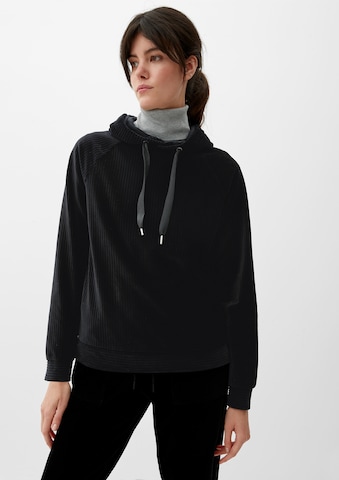 s.Oliver Sweatshirt in Schwarz: predná strana