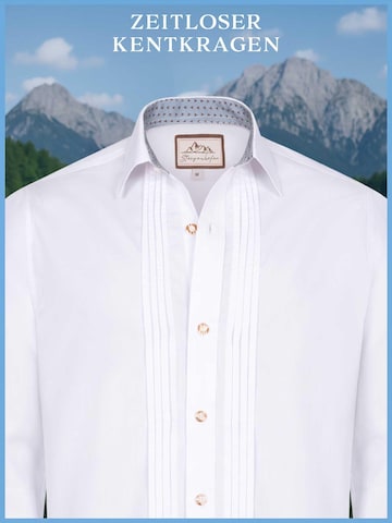 Steigenhöfer Regular Fit Trachtenhemd 'Trachtenhemd - Victor'‌‌‌‌‌‌‌‌ in Weiß