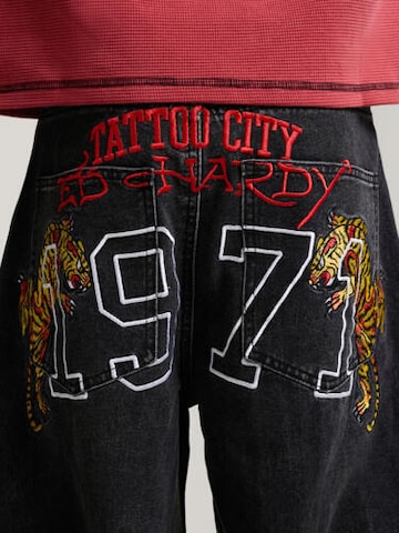 Ed Hardy Baggy Τζιν 'Tattoo City Tiger' σε μαύρο