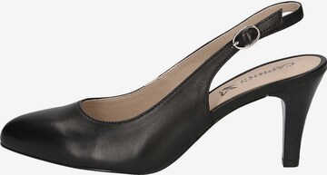 CAPRICE Slingpumps in Zwart