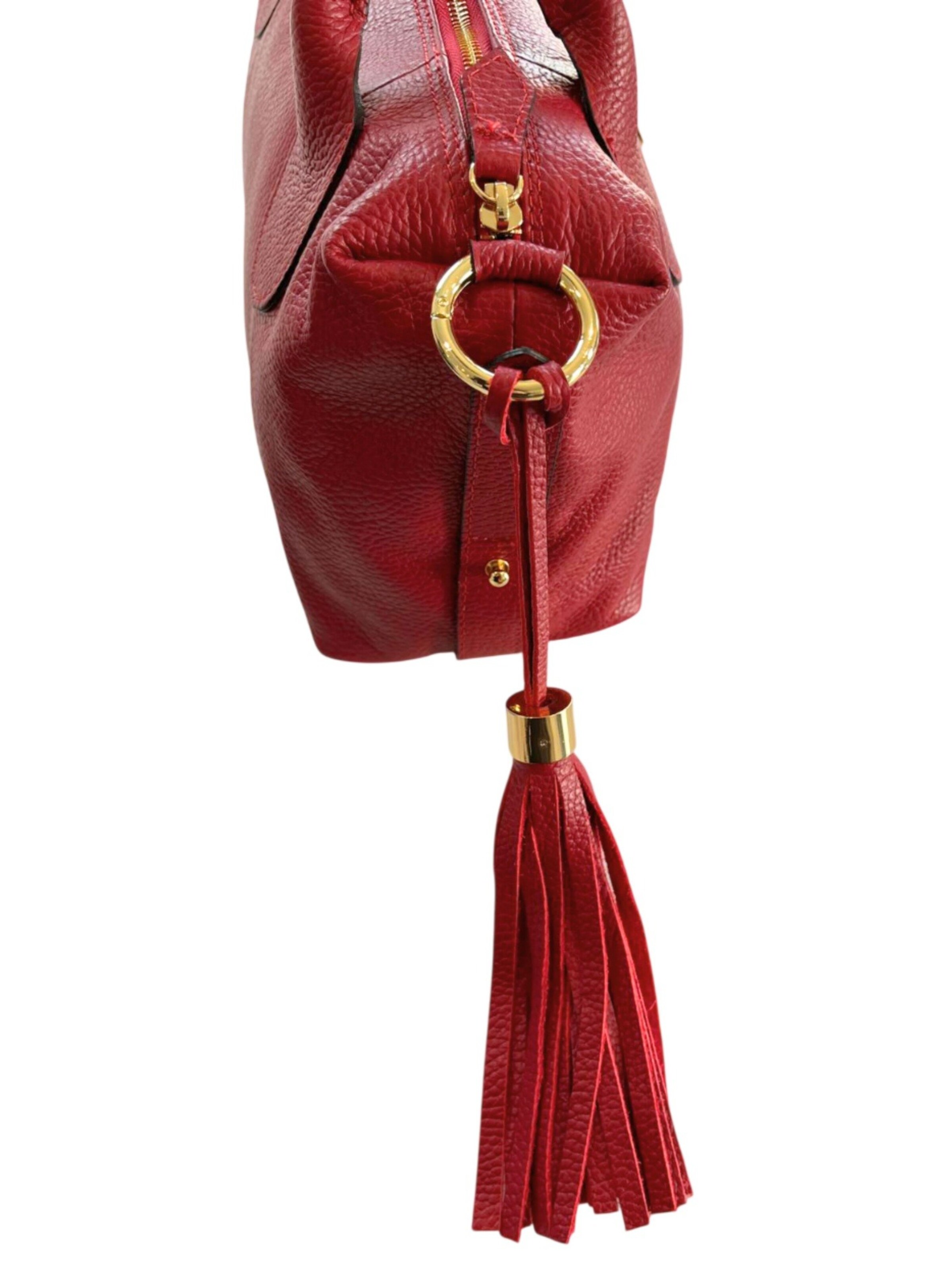 Borsa a mano 'Borsa a Mano Donna Pelle Vacchetta 100% - Modello Lucca Baldinini' di Baldinini Trend in rosso