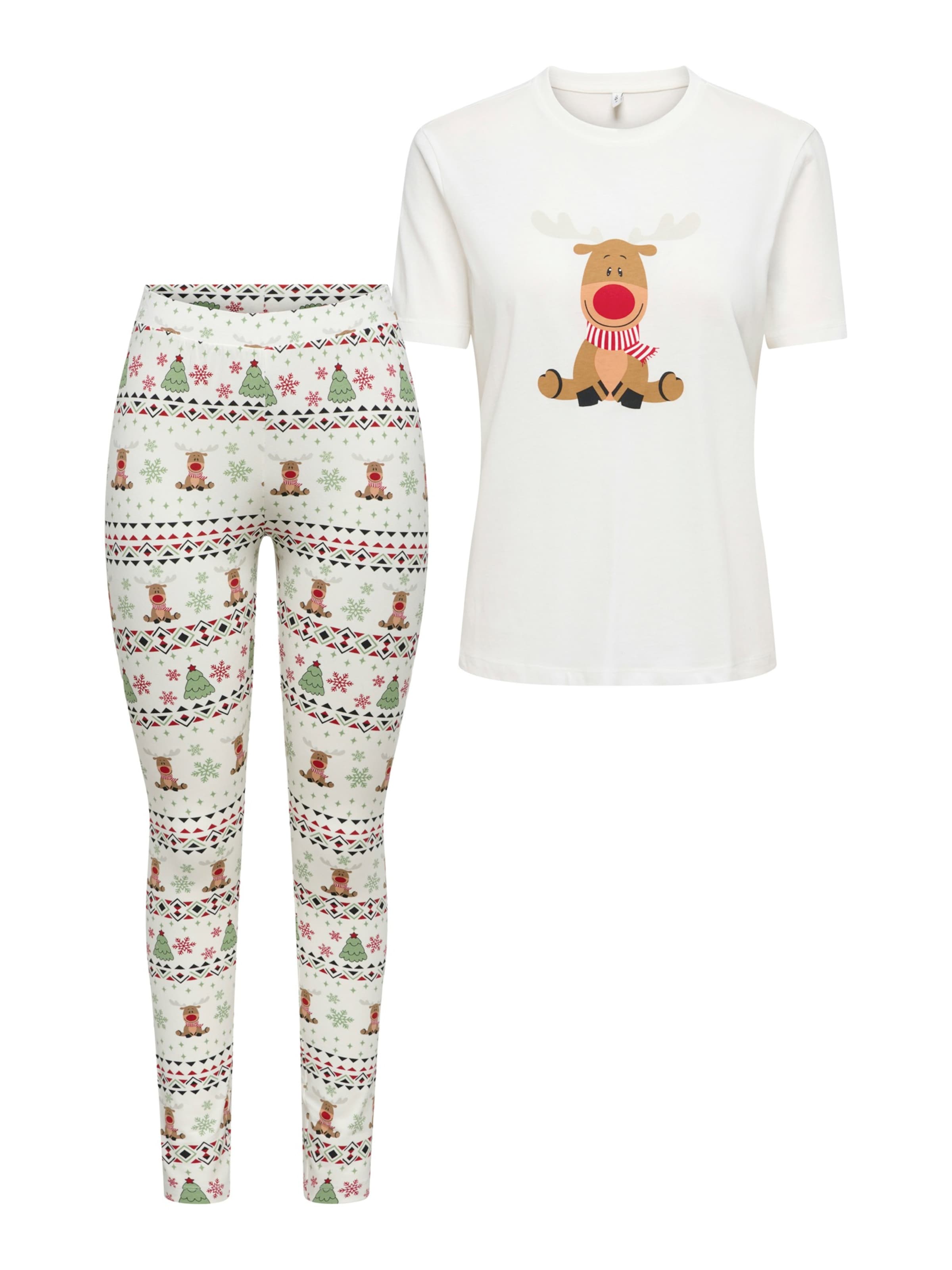 ONLY Pyjamas 'ONLXmas Elfi' i hvid: forside