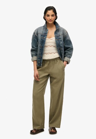 Superdry Regular Broek in Groen