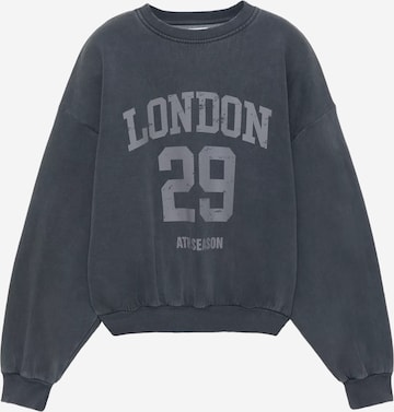 Pull&BearSweater majica - crna boja: prednji dio