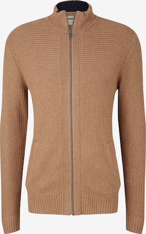 TOM TAILOR Knit cardigan in Brown: front