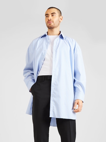 TOPMAN Comfort fit Button Up Shirt in Blue: front