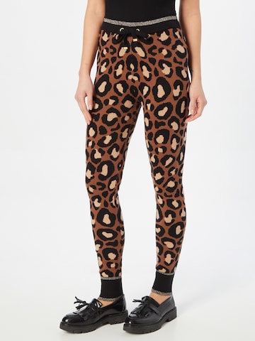 Skinny Pantalon River Island en marron : devant