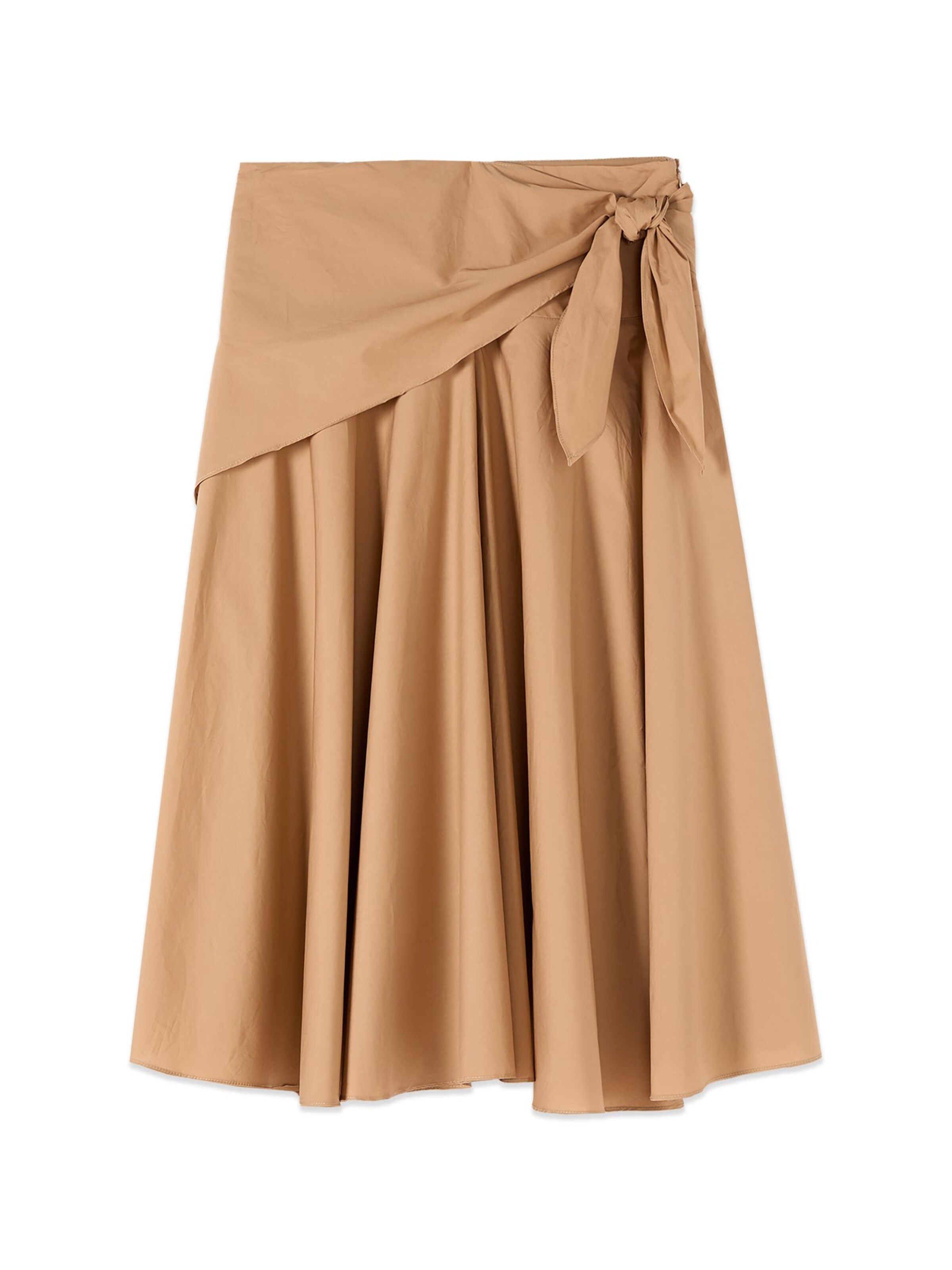 Gonna di oltre in beige: frontale