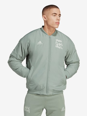 ADIDAS SPORTSWEAR Athletic Jacket 'FC Bayern München' in Green: front