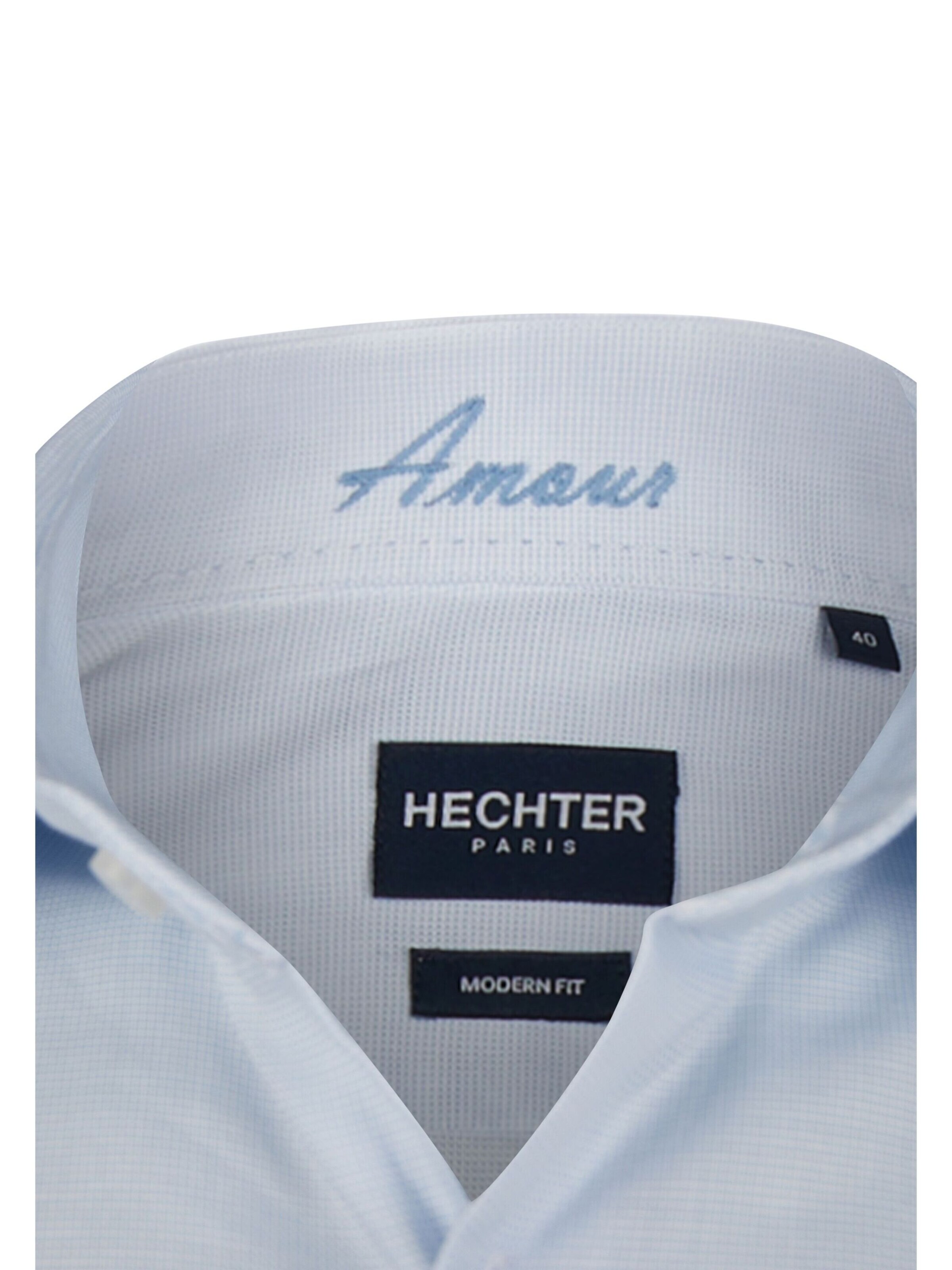 Coupe slim Chemise HECHTER PARIS en bleu