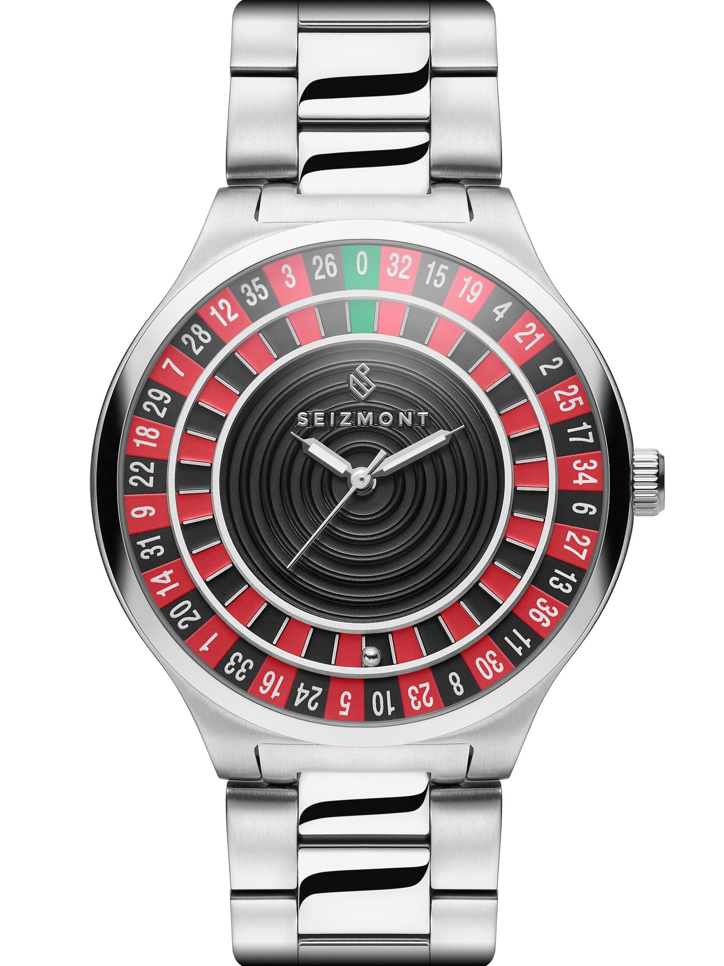 Seizmont Analog Watch 'Ace' in Silver: front