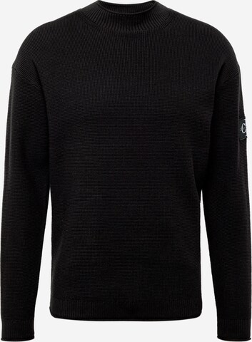 Pull-over Calvin Klein Jeans en noir : devant