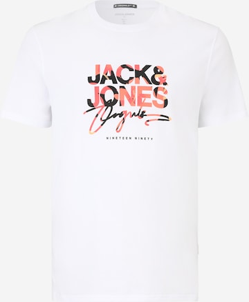 Jack & Jones Plus Μπλουζάκι 'ARUBA' σε λευκό: μπροστά