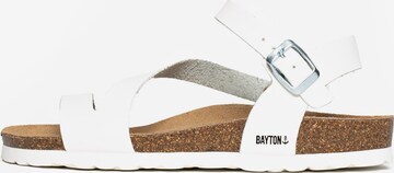Sandale 'Vigo' de la Bayton pe alb: față
