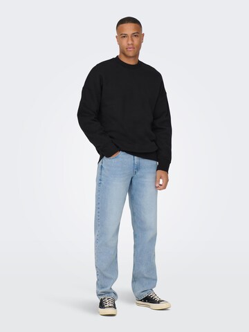 Only & Sons Sweatshirt 'Dan' in Zwart