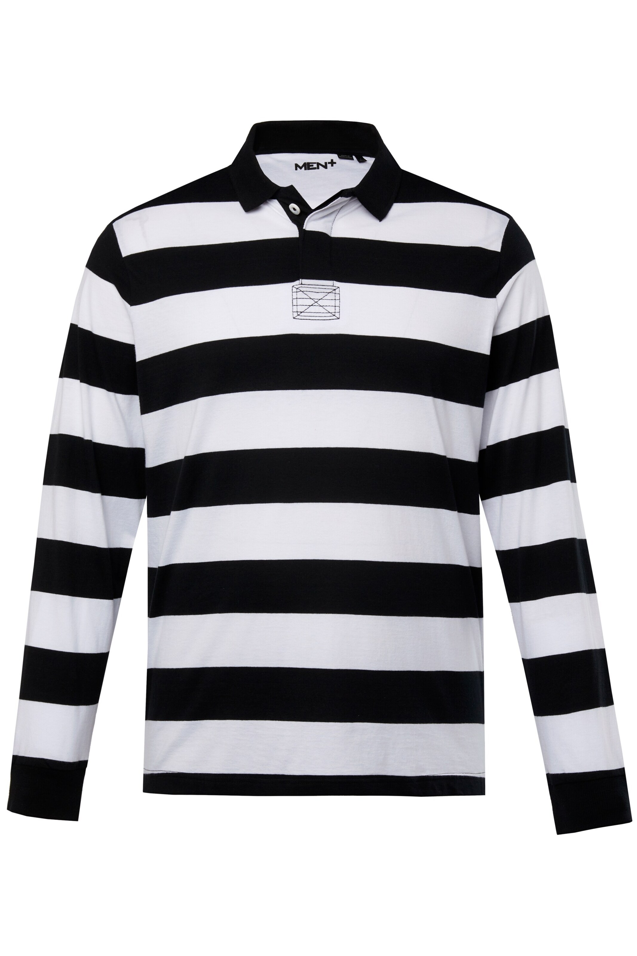 Men Plus Shirt in Zwart: voorkant