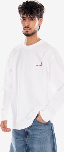 Carhartt WIP Shirt 'L/S AMERICAN SCRIPT T-SHIRT WHITE' in XS in White, Item view