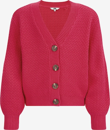 WE Fashion Knit cardigan in Pink: front