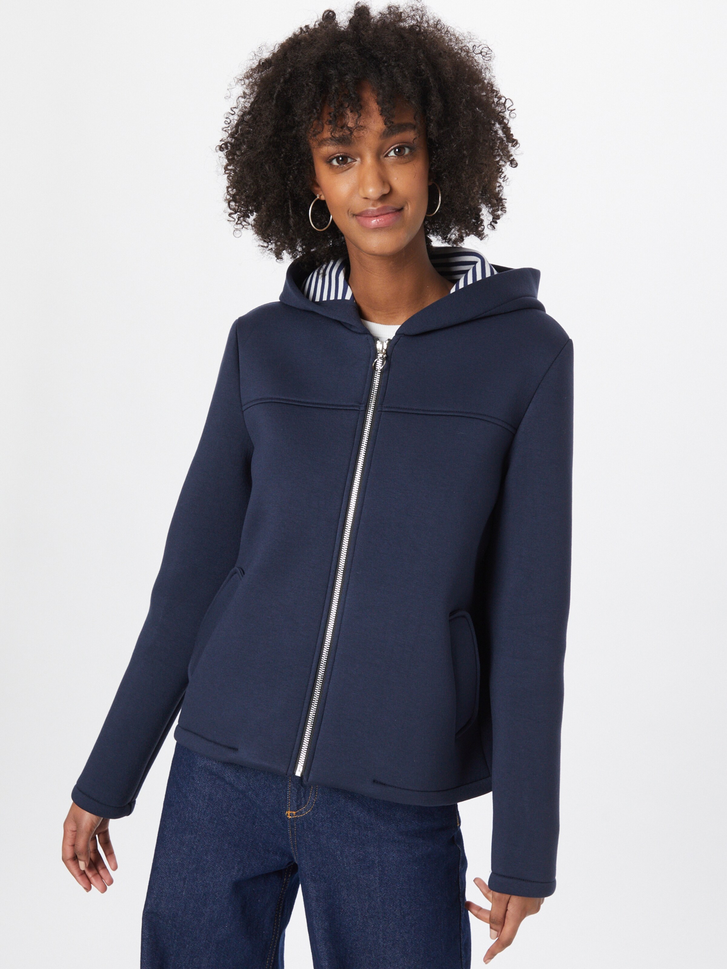 Amber u0026 June Zip-Up Hoodie in Navy | ABOUT YOU
