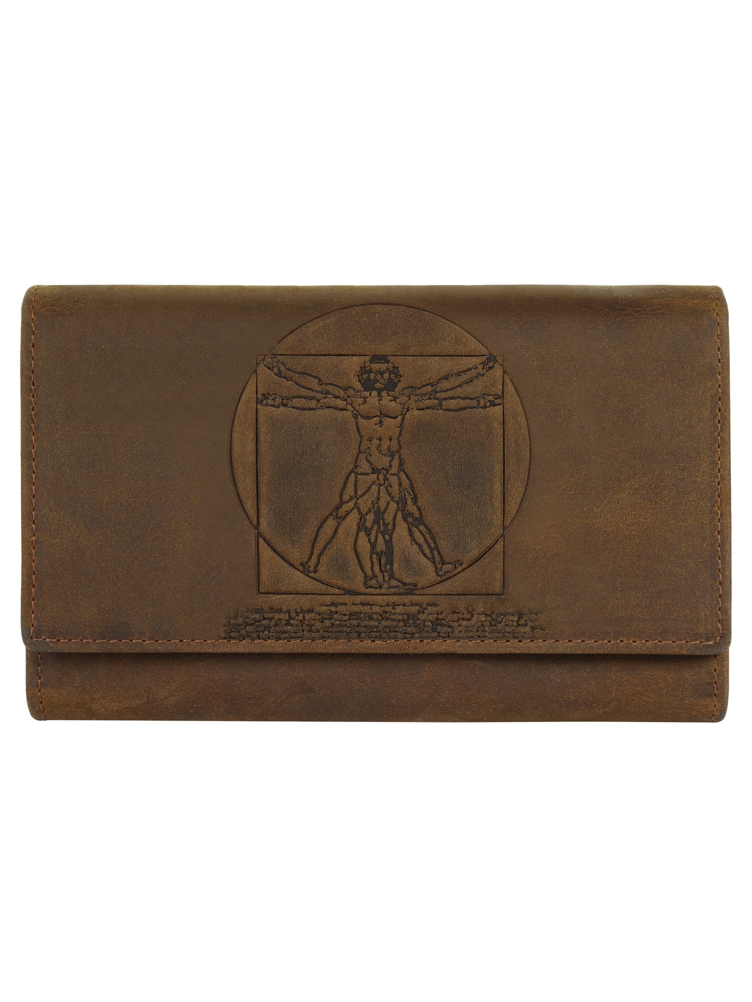 Porte-monnaies LANDLEDER en marron : devant