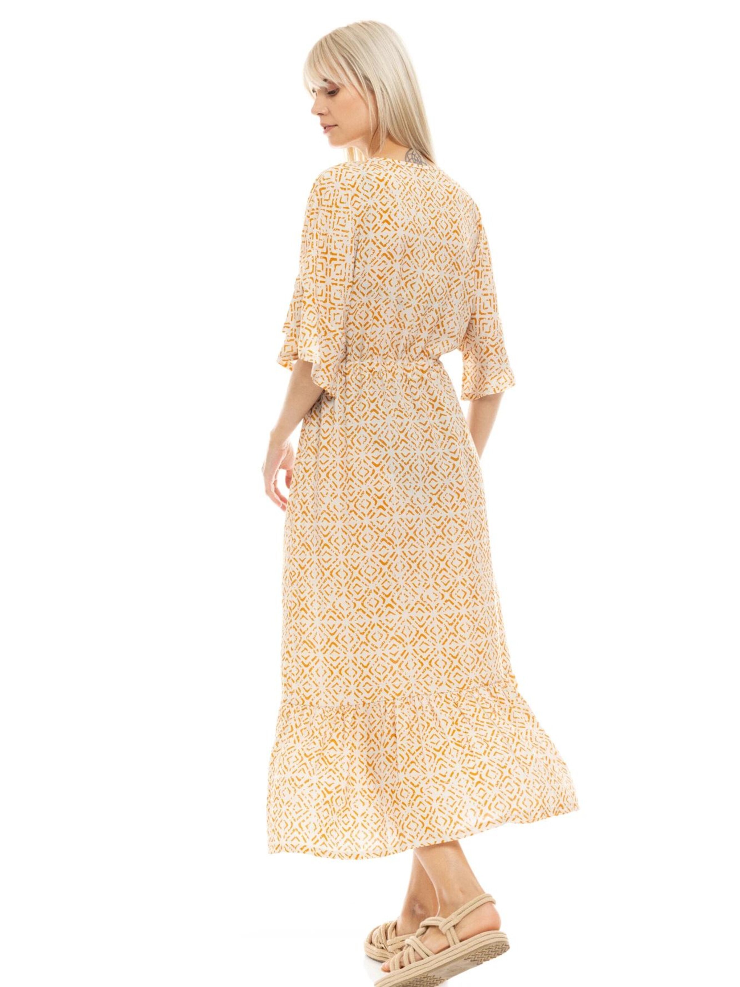 Pink Label Φόρεμα παραλίας 'BEACHWEAR SUNSET' σε κίτρινο