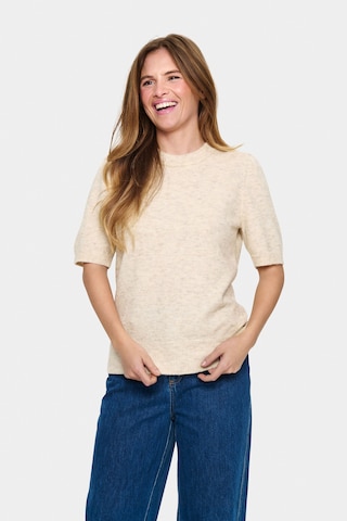 SAINT TROPEZ Pullover 'Zanett' in Beige: Vorderseite