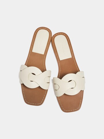 Mule Pull&Bear en blanc