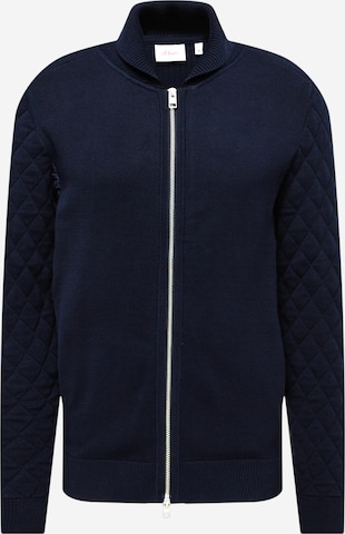 s.Oliver Gebreid vest in Blauw: voorkant