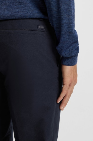 BOSS Slim fit Pleat-Front Pants ' Kaiton ' in Blue