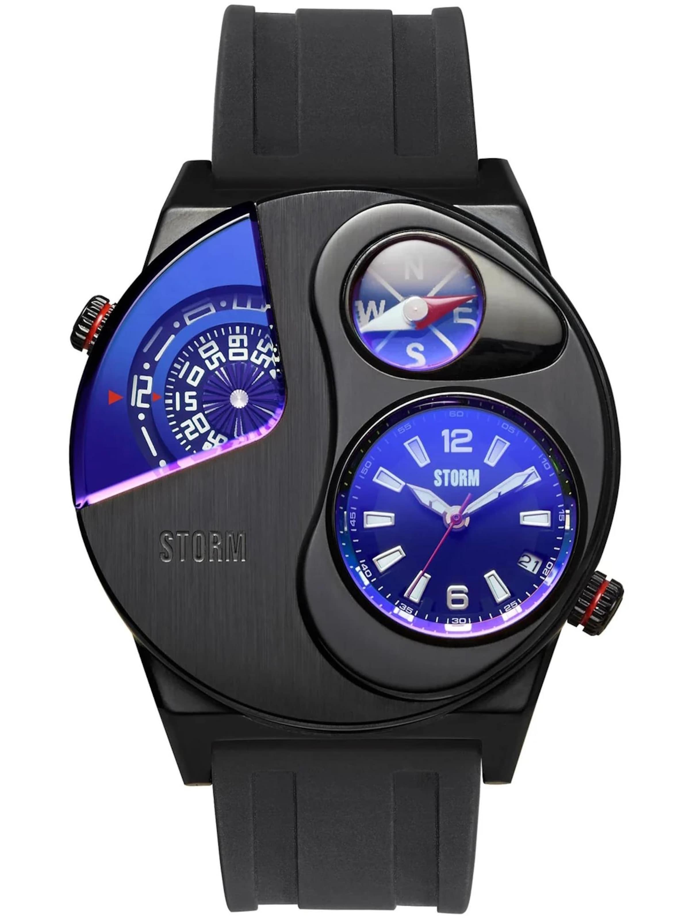 STORM Analog Watch 'Navitrek' in Black: front