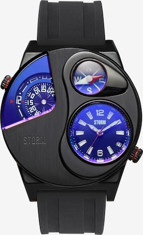 STORM Analoguhr 'Navitrek' in Schwarz: Vorderseite