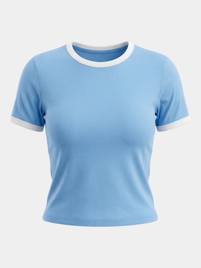 Tricou 'Rosa' pe L ITS MAY pe albastru, Vizualizare produs