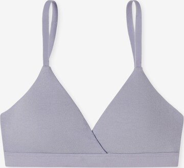 SCHIESSER Triangle Bra ' Pure Rib ' in Purple: front