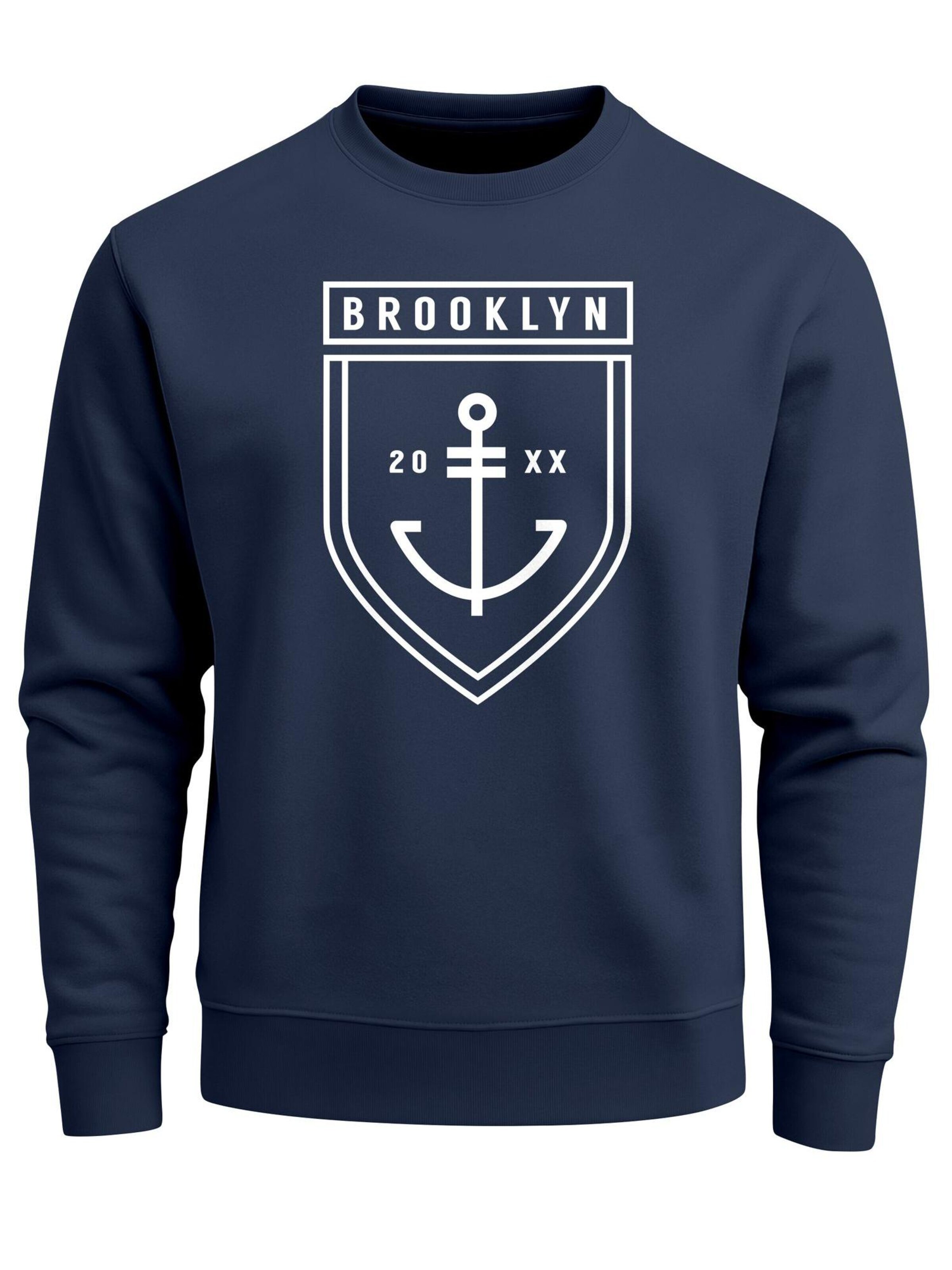 Neverless Sweatshirt 'Brooklyn Anker' in Blue: front