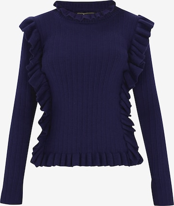 Pull-over faina en bleu : devant