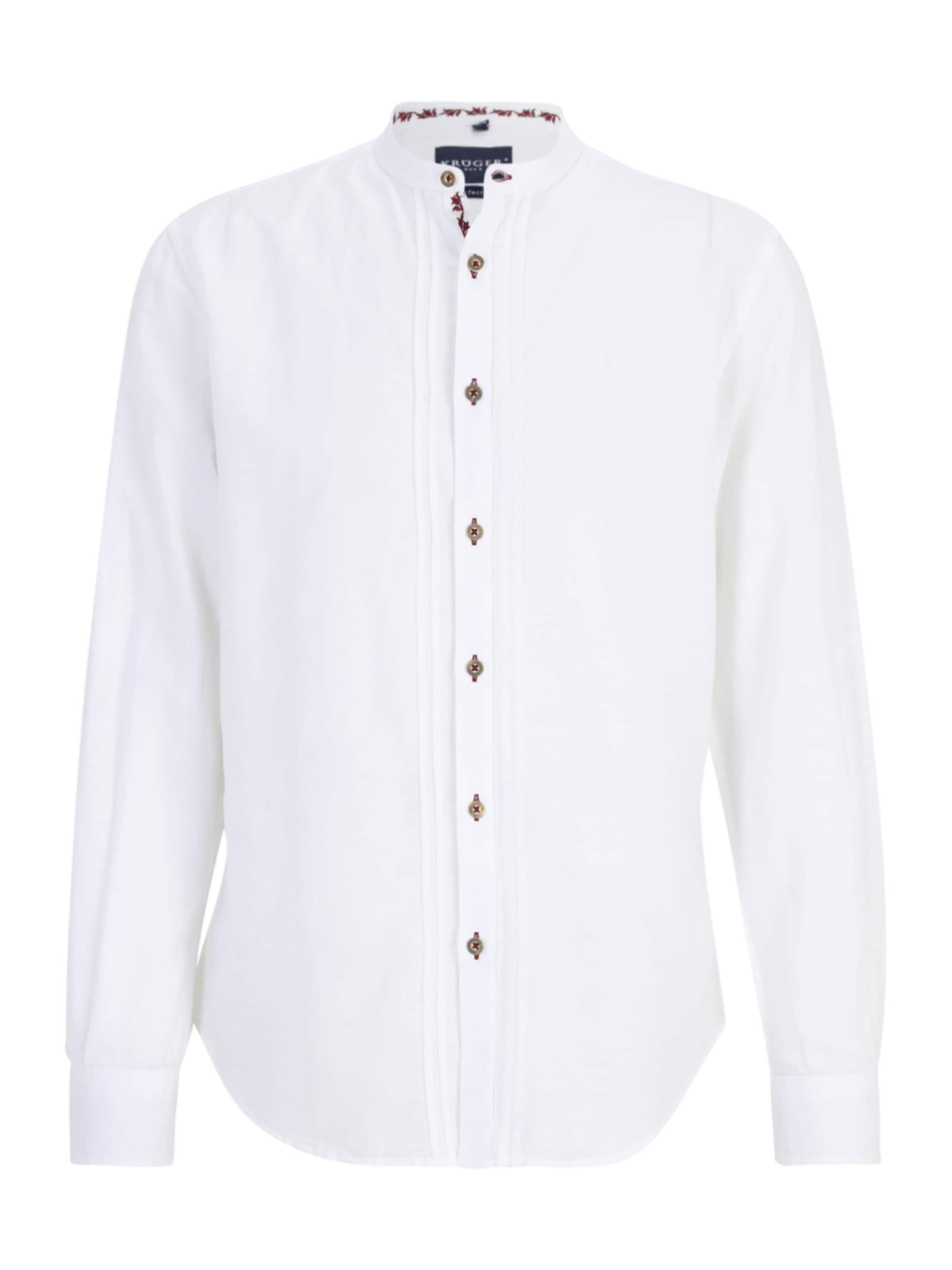 Krüger Buam Regular fit Overhemd in Wit: voorkant