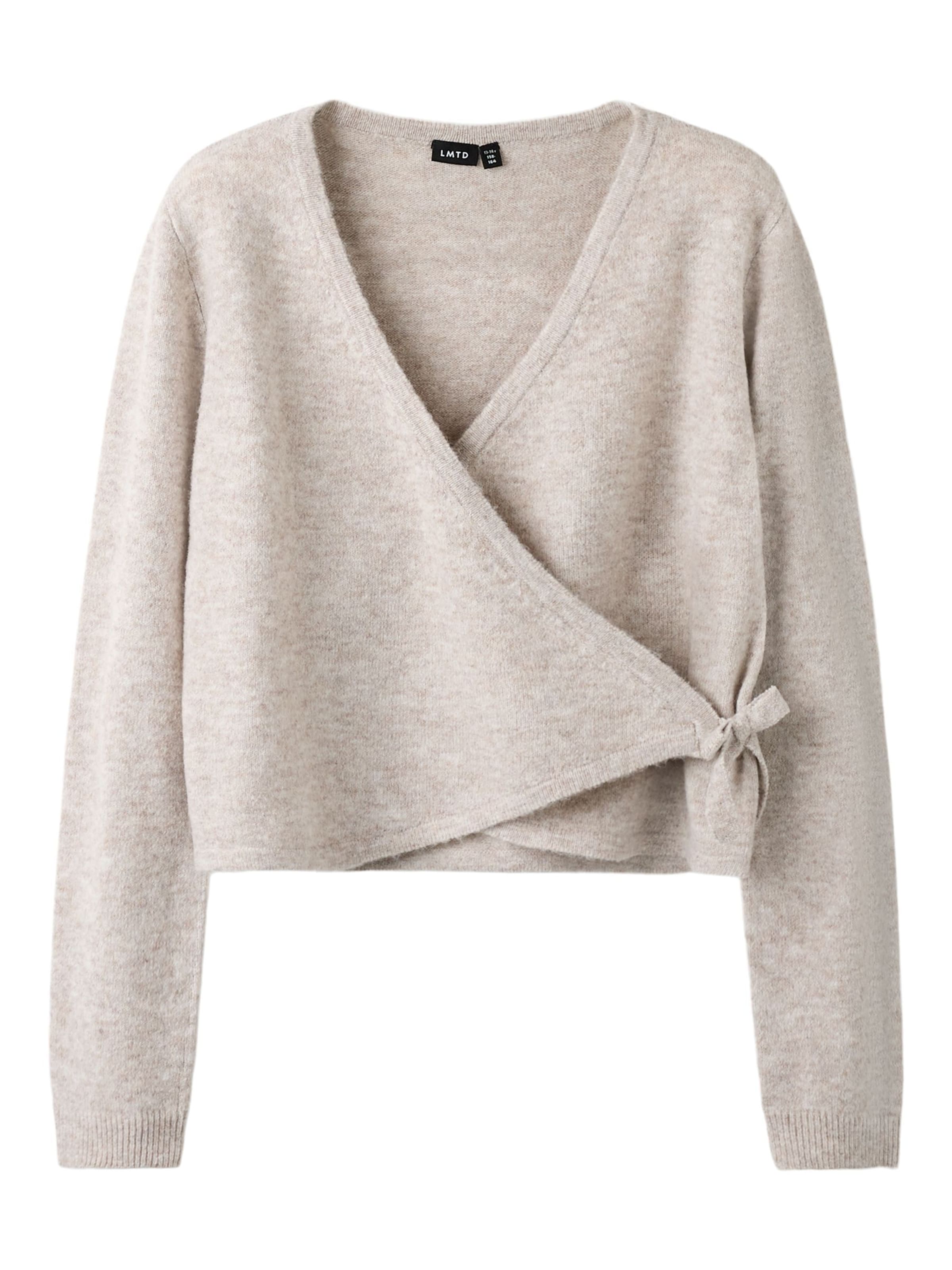 LMTD Gebreid vest in Beige: voorkant