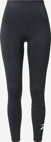 Reebok Sport Skinny Fit Спортен панталон 'Vector' в черно: отпред