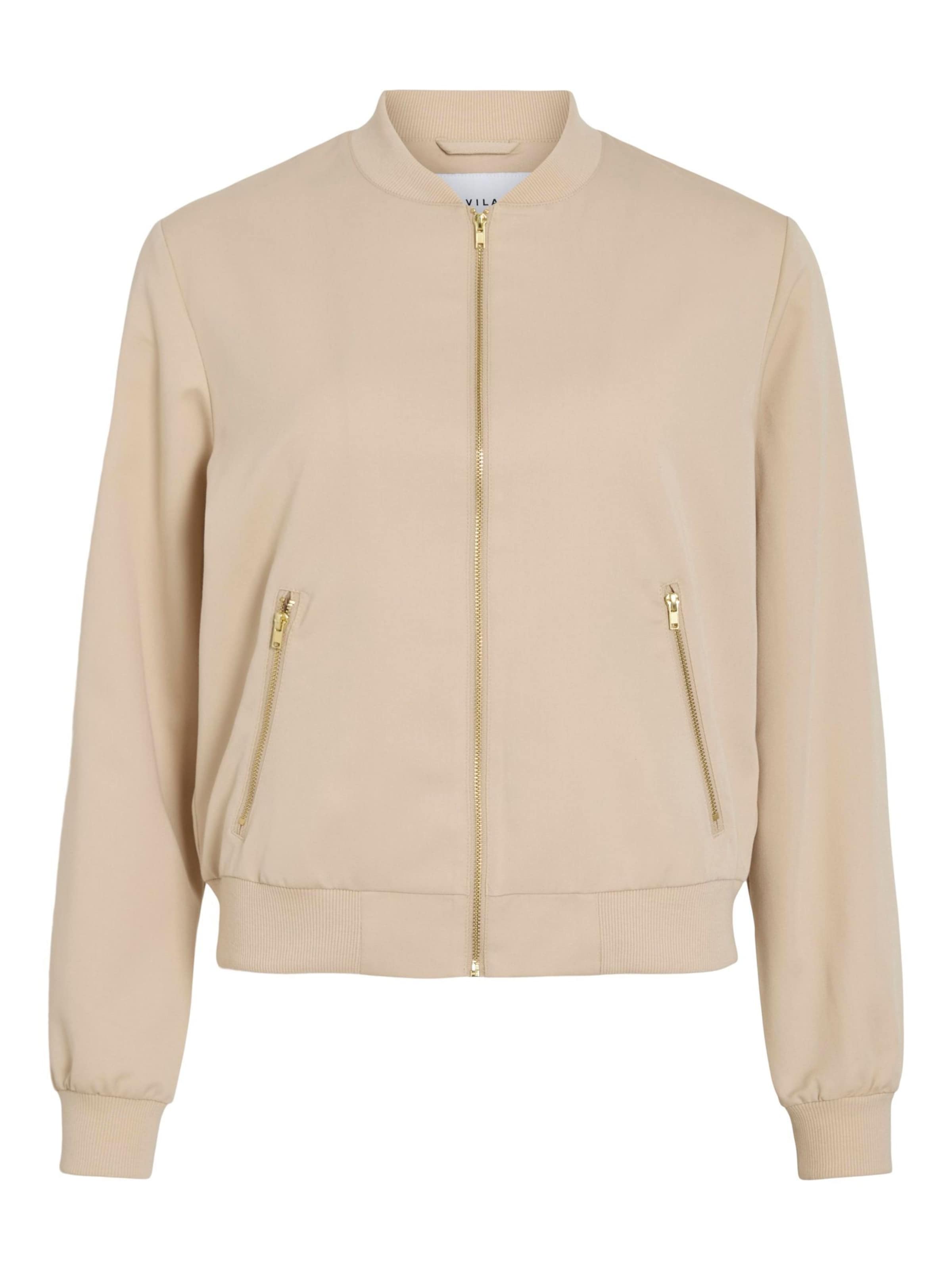 VILA Between-Season Jacket 'VIBUBBLE' in Beige: front