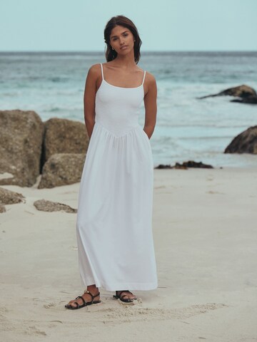 Next Сарафан в Белый: спереди